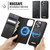 iPhone 15 Pro Max CaseMe C49 MagSafe RFID Blocking Detachable Wallet Leather Phone Case - Black