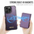 iPhone 15 Pro Max CaseMe Me80 Series Detachable Wallet Magnetic RFID Vegan Leather Phone Case - Purple
