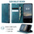 iPhone 16 Plus CaseMe 033 Calf Leather Lining Microfibre RFID Blocking Phone Case - Green