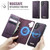 iPhone 16 Plus CaseMe C49 MagSafe RFID Blocking Detachable Wallet Leather Phone Case - Purple