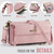 iPhone 16 CaseMe C39 RFID Blocking Zipper Wallet Leather Phone Case with Crossbody Strap - Pink