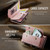 iPhone 16 CaseMe C39 RFID Blocking Zipper Wallet Leather Phone Case with Crossbody Strap - Pink