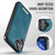 iPhone 16 CaseMe Me80 Series Detachable Wallet Magnetic RFID Vegan Leather Phone Case - Green