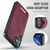 iPhone 16 CaseMe Me80 Series Detachable Wallet Magnetic RFID Vegan Leather Phone Case - Red
