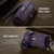 iPhone 16 Pro Max CaseMe C39 RFID Blocking Zipper Wallet Leather Phone Case with Crossbody Strap - Purple