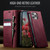 iPhone 16 Pro CaseMe 033 Calf Leather Lining Microfibre RFID Blocking Phone Case - Red