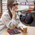 iPhone 16 Pro Max CaseMe C49 MagSafe RFID Blocking Detachable Wallet Leather Phone Case - Purple