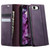 iPhone 16e CaseMe 033 Calf Leather Lining Microfibre RFID Blocking Phone Case - Purple
