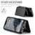 iPhone 16e CaseMe C22 Card Slots Holder RFID Anti-theft Phone Case - Black