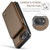 iPhone 16e CaseMe C22 Card Slots Holder RFID Anti-theft Phone Case - Brown