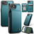 iPhone 16e CaseMe C22 Card Slots Holder RFID Anti-theft Phone Case - Green