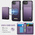 iPhone 16e CaseMe Me80 Series Detachable Wallet Magnetic RFID Vegan Leather Phone Case - Purple