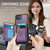 iPhone 16e CaseMe Me80 Series Detachable Wallet Magnetic RFID Vegan Leather Phone Case - Purple
