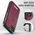 iPhone 16e CaseMe Me80 Series Detachable Wallet Magnetic RFID Vegan Leather Phone Case - Red