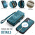 iPhone 17 CaseMe 008 Detachable Multifunctional Leather Phone Case - Blue