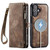 iPhone 17 CaseMe 008 Detachable Multifunctional Leather Phone Case - Brown