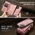iPhone 17 CaseMe 008 Detachable Multifunctional Leather Phone Case - Pink