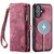 iPhone 17 CaseMe 008 Detachable Multifunctional Leather Phone Case - Red