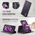 iPhone 17 CaseMe C49 MagSafe RFID Blocking Detachable Wallet Leather Phone Case - Purple
