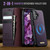 iPhone 17 CaseMe C49 MagSafe RFID Blocking Detachable Wallet Leather Phone Case - Purple