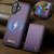 iPhone 17 CaseMe Me80 Series Detachable Wallet Magnetic RFID Vegan Leather Phone Case - Purple