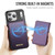 iPhone 17 Pro CaseMe Me80 Series Detachable Wallet Magnetic RFID Vegan Leather Phone Case - Purple