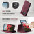 iPhone 17 Pro Max CaseMe C49 MagSafe RFID Blocking Detachable Wallet Leather Phone Case - Red