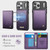iPhone 17 Pro Max CaseMe Me80 Series Detachable Wallet Magnetic RFID Vegan Leather Phone Case - Purple