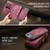 iPhone Air CaseMe 008 Detachable Multifunctional Leather Phone Case - Red