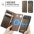 iPhone Air CaseMe C49 MagSafe RFID Blocking Detachable Wallet Leather Phone Case - Coffee
