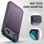 iPhone Air CaseMe Me80 Series Detachable Wallet Magnetic RFID Vegan Leather Phone Case - Purple