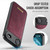 iPhone Air CaseMe Me80 Series Detachable Wallet Magnetic RFID Vegan Leather Phone Case - Red