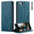 CaseMe-013 Multifunctional Retro Frosted Horizontal Flip Leather Case iPhone 7 / 8, with Card Slot & Holder & Wallet - Blue