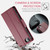 iPhone SE 2022/SE 2020/6/7/8 CaseMe 023 Butterfly Buckle Litchi Texture RFID Anti-theft Leather Phone Case - Wine Red
