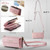 iPhone X / XS CaseMe C39 RFID Blocking Zipper Wallet Leather Phone Case with Crossbody Strap - Pink
