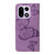 OnePlus 15 3D Butterfly Embossed Pattern Flip Leather Phone Case - Purple