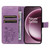 OnePlus 15 3D Butterfly Embossed Pattern Flip Leather Phone Case - Purple