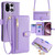 OnePlus 15 5G Sheep Texture Cross-body Zipper Wallet Leather Phone Case - Purple