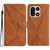 OnePlus 15 5G Stitching Embossed Leather Phone Case - Brown