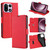 OnePlus 15 5G Ultra-thin Voltage Side Buckle Horizontal Flip Leather Phone Case - Red