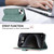 OnePlus 15 ABEEL Color Block Magnetic RFID Leather Phone Case - Cyan-Pink