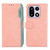 OnePlus 15 ABEEL Color Block Magnetic RFID Leather Phone Case - Pink-Cyan