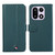OnePlus 15 ABEEL Delicate Texture Splicing RFID Leather Phone Case - Green