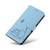 OnePlus 15 Adorable Cat Embossed Pattern Flip Leather Phone Case - Sky Blue