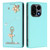 OnePlus 15 Ballet Girl Diamond Studded RFID Vegan Leather Phone Case - Mint Green