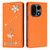 OnePlus 15 Ballet Girl Diamond Studded RFID Vegan Leather Phone Case - Orange