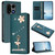 OnePlus 15 Ballet Girl Diamond Studded RFID Vegan Leather Phone Case - Peacock Green