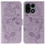 OnePlus 15 Butterfly Rose Embossed Leather Phone Case - Purple