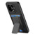 OnePlus 15 Carbon Fiber Fold Stand Elastic Card Bag Phone Case - Black
