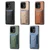 OnePlus 15 Carbon Fiber Fold Stand Elastic Card Bag Phone Case - Black